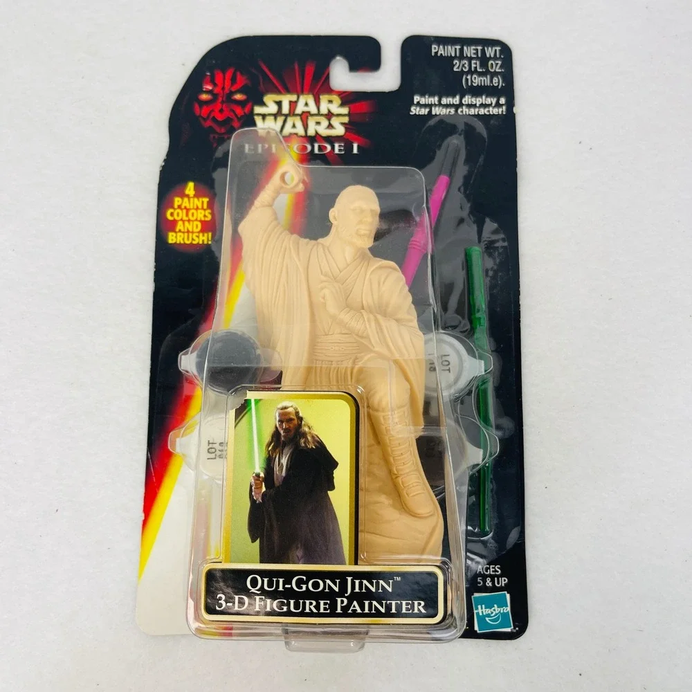 Star Wars Episode I Qui-Gon Jinn 3-D Figure Painter Hasbro 1998 New Vintage Kit